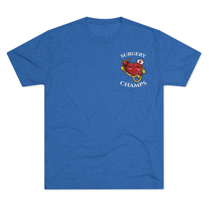 SURGERY CHAMPS (Small Logo) - PREMIUM SOFT - Unisex Tri-Blend Crew Tee (Next Level 6010)