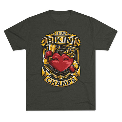 IFBB BIKINI CHAMPS  - PREMIUM SOFT - Unisex Tri-Blend Crew Tee (Next Level 6010)