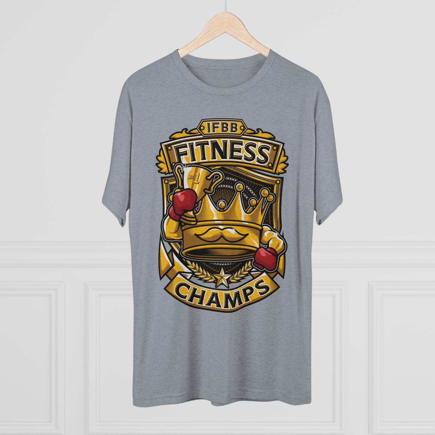 IFBB FITNESS CHAMPS  - PREMIUM SOFT - Unisex Tri-Blend Crew Tee (Next Level 6010)