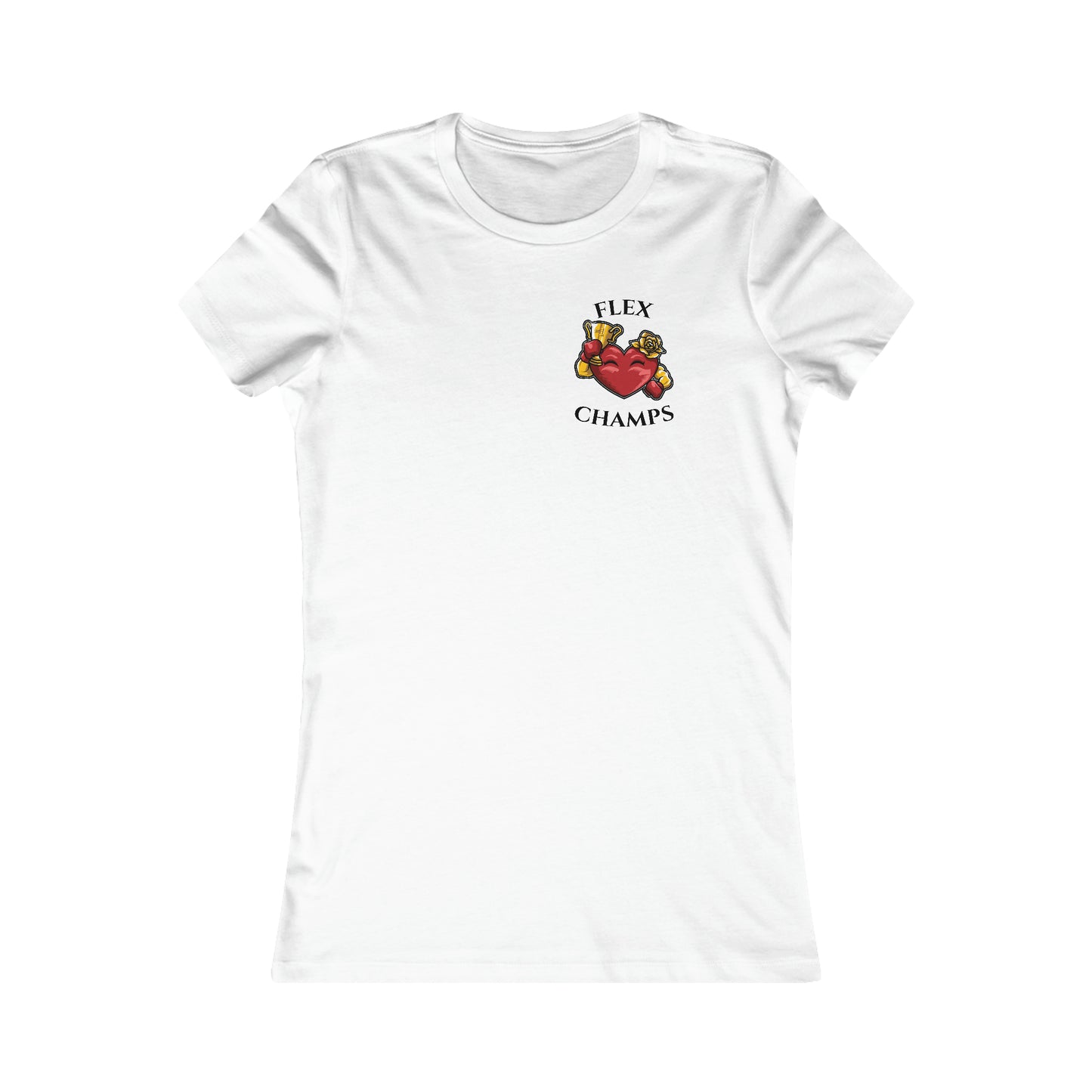 FLEX CHAMPS! (Small Front Logo) - Women's Favorite Tee (Bella+Canvas)