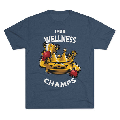 IFBB WELNESS CHAMPS (v2) - PREMIUM SOFT - Unisex Tri-Blend Crew Tee (Next Level 6010)