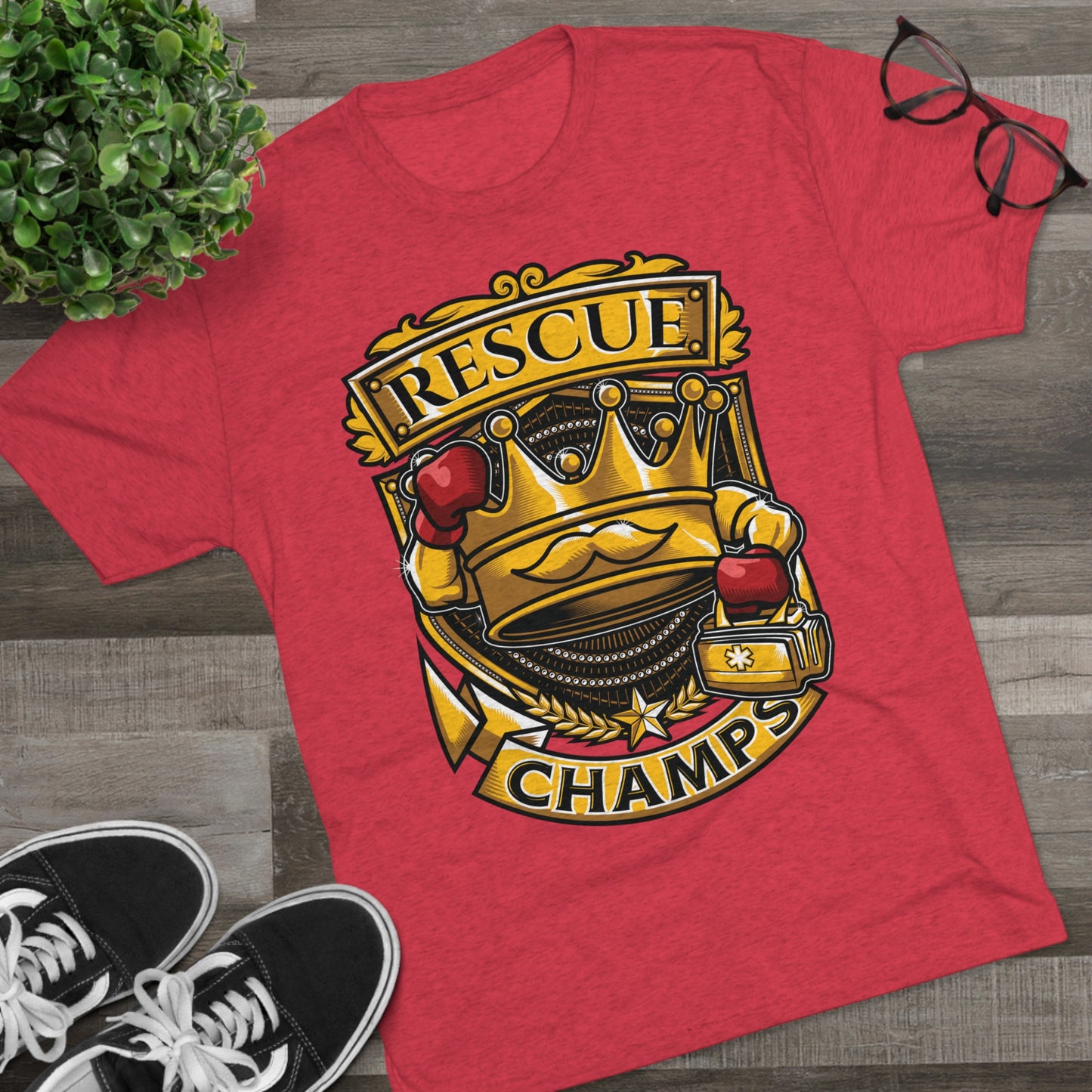 RESCUE CHAMPS  - PREMIUM SOFT - Unisex Tri-Blend Crew Tee (Next Level 6010)