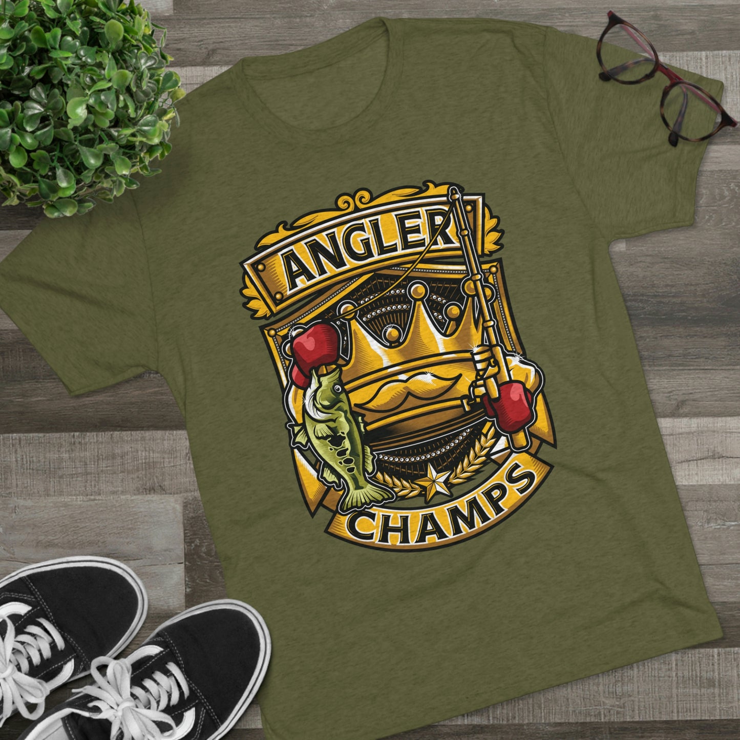 ANGLER CHAMPS - PREMIUM SOFT - Unisex Tri-Blend Crew Tee (Next Level 6010)