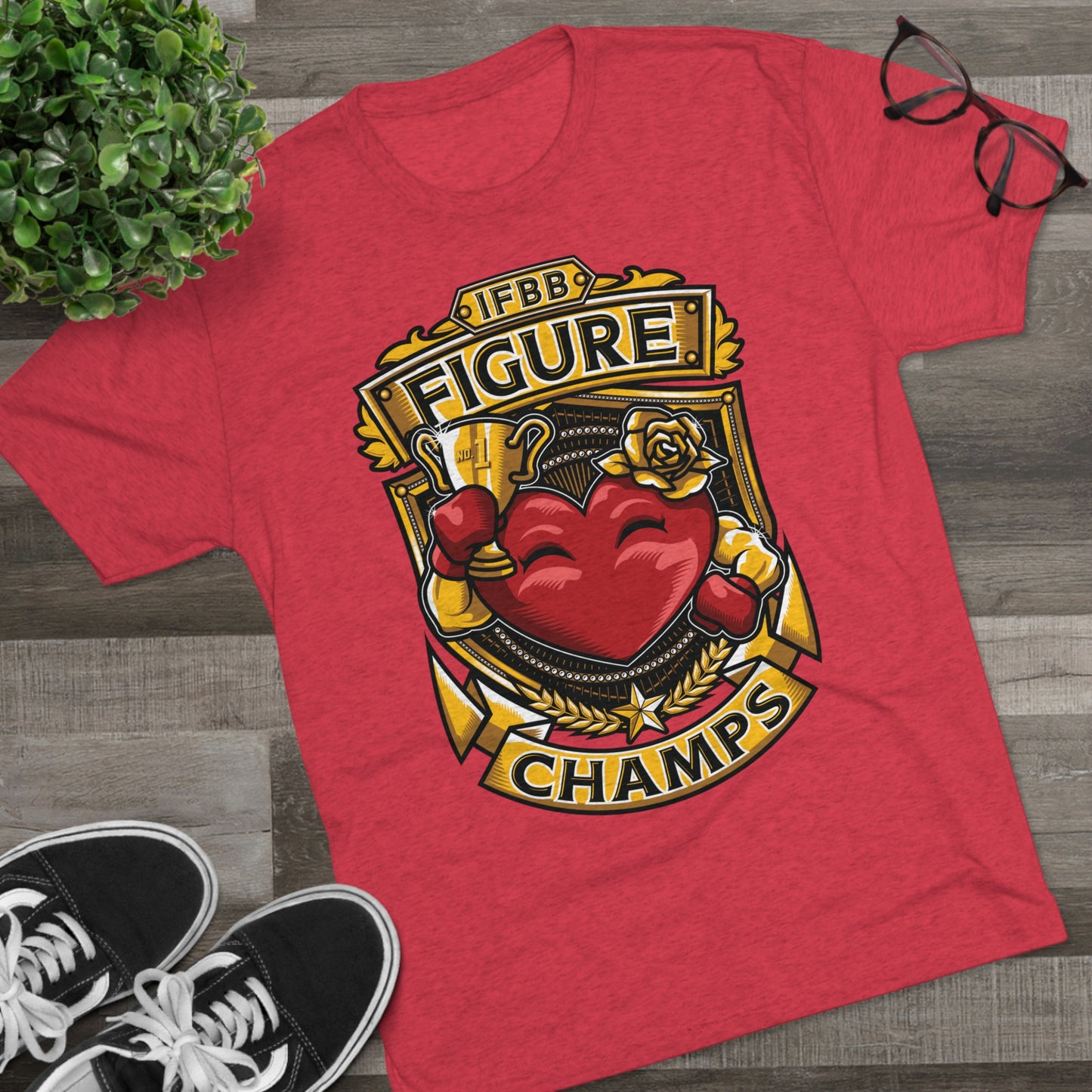 IFBB FIGURE CHAMPS  - PREMIUM SOFT - Unisex Tri-Blend Crew Tee (Next Level 6010)
