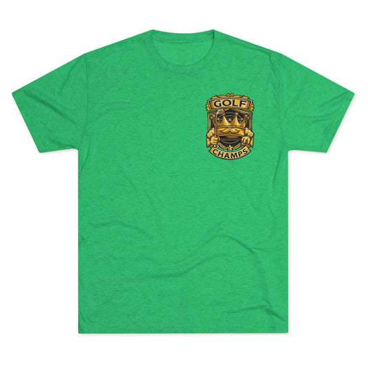 GOLF CHAMPS (Small Logo)  - PREMIUM SOFT - Unisex Tri-Blend Crew Tee (Next Level 6010)