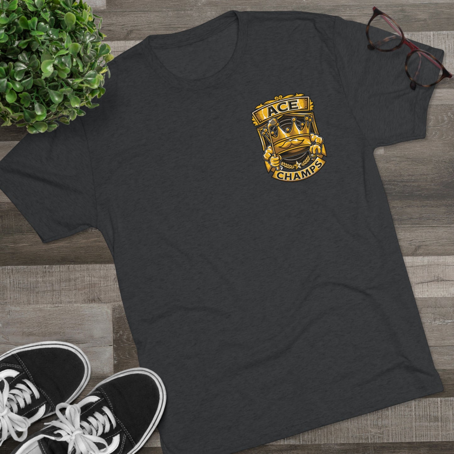 ACE CHAMPS (Small Logo) - PREMIUM SOFT - Unisex Tri-Blend Crew Tee (Next Level 6010)