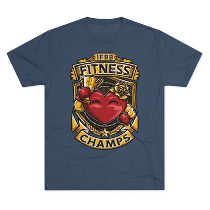 IFBB FITNESS CHAMPS  - PREMIUM SOFT - Unisex Tri-Blend Crew Tee (Next Level 6010)