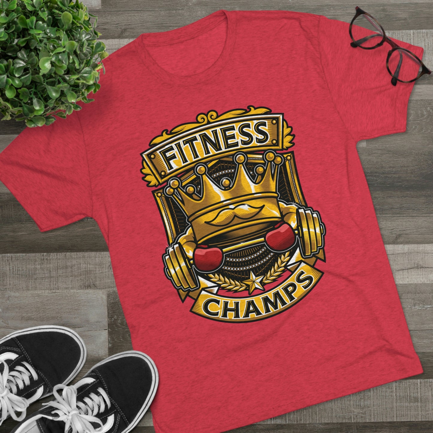 FITNESS CHAMPS - PREMIUM SOFT - Unisex Tri-Blend Crew Tee (Next Level 6010)