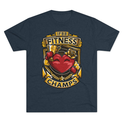 IFBB FITNESS CHAMPS  - PREMIUM SOFT - Unisex Tri-Blend Crew Tee (Next Level 6010)