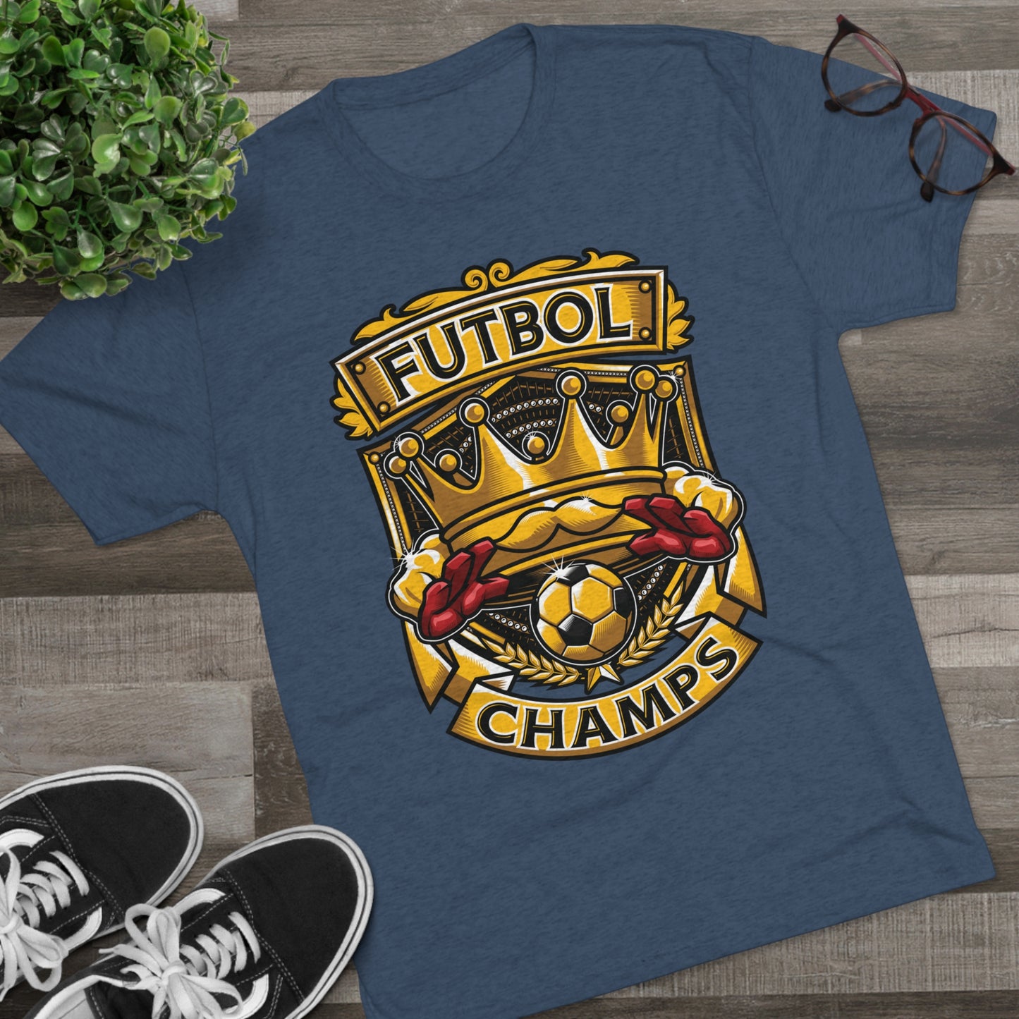 FUTBOL CHAMPS  - PREMIUM SOFT - Unisex Tri-Blend Crew Tee (Next Level 6010)