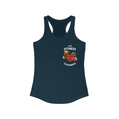 IFBB FITNESS CHAMPS (Small Logo) - Women's Ideal Racerback Tank