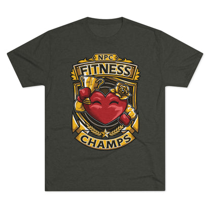 NPC FITNESS CHAMPS  - PREMIUM SOFT - Unisex Tri-Blend Crew Tee (Next Level 6010)