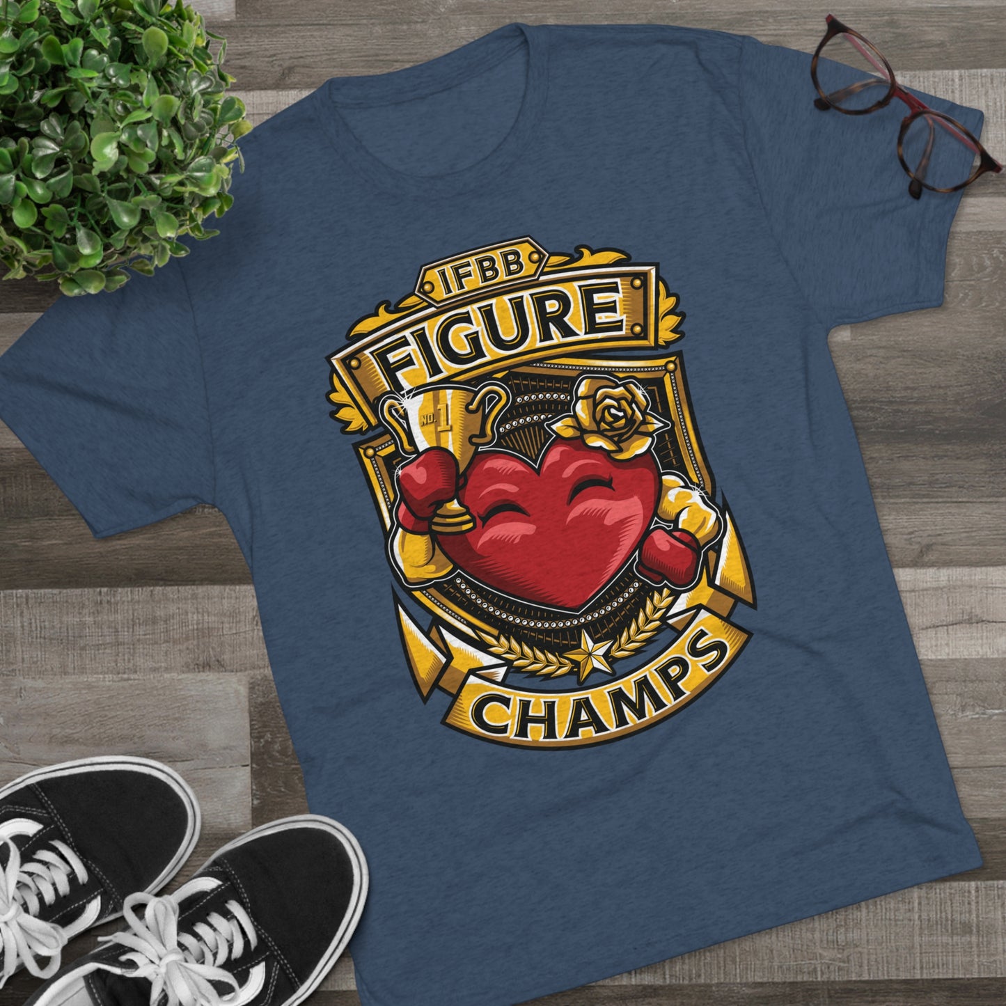 IFBB FIGURE CHAMPS  - PREMIUM SOFT - Unisex Tri-Blend Crew Tee (Next Level 6010)