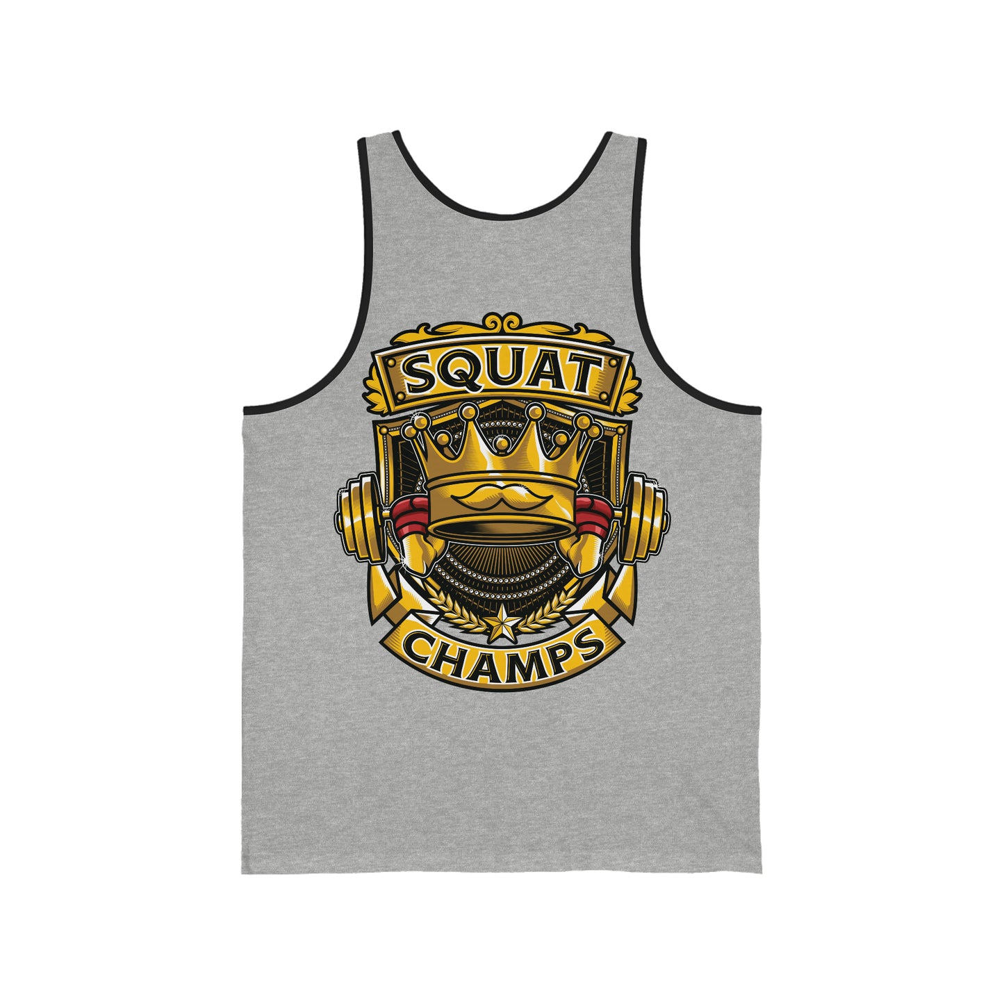 SQUAT CHAMPS (Back Design) - Unisex Jersey Tank