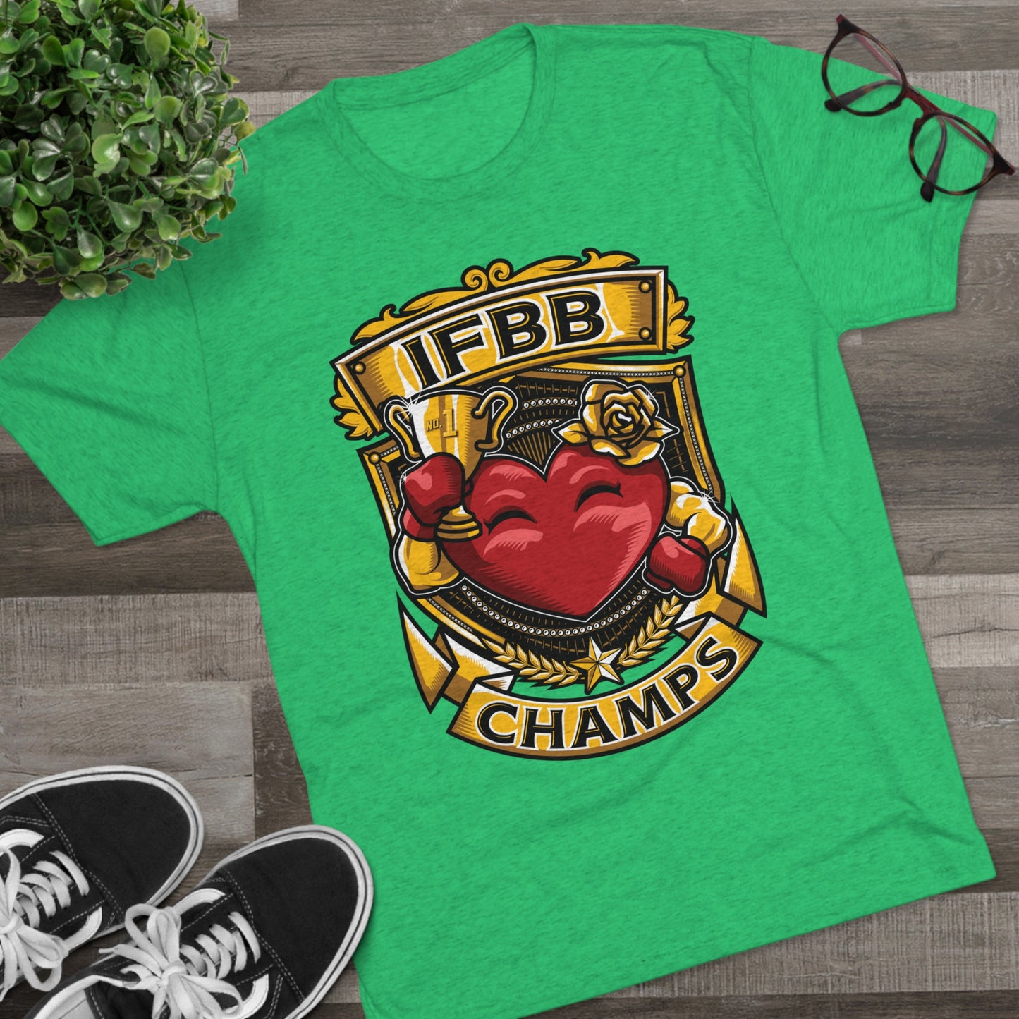 IFBB CHAMPS  - PREMIUM SOFT - Unisex Tri-Blend Crew Tee (Next Level 6010)