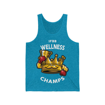IFBB WELNESS CHAMPS (v2) - PREMIUM SOFT - Unisex Jersey Tank (Bella+Canvas 3480)