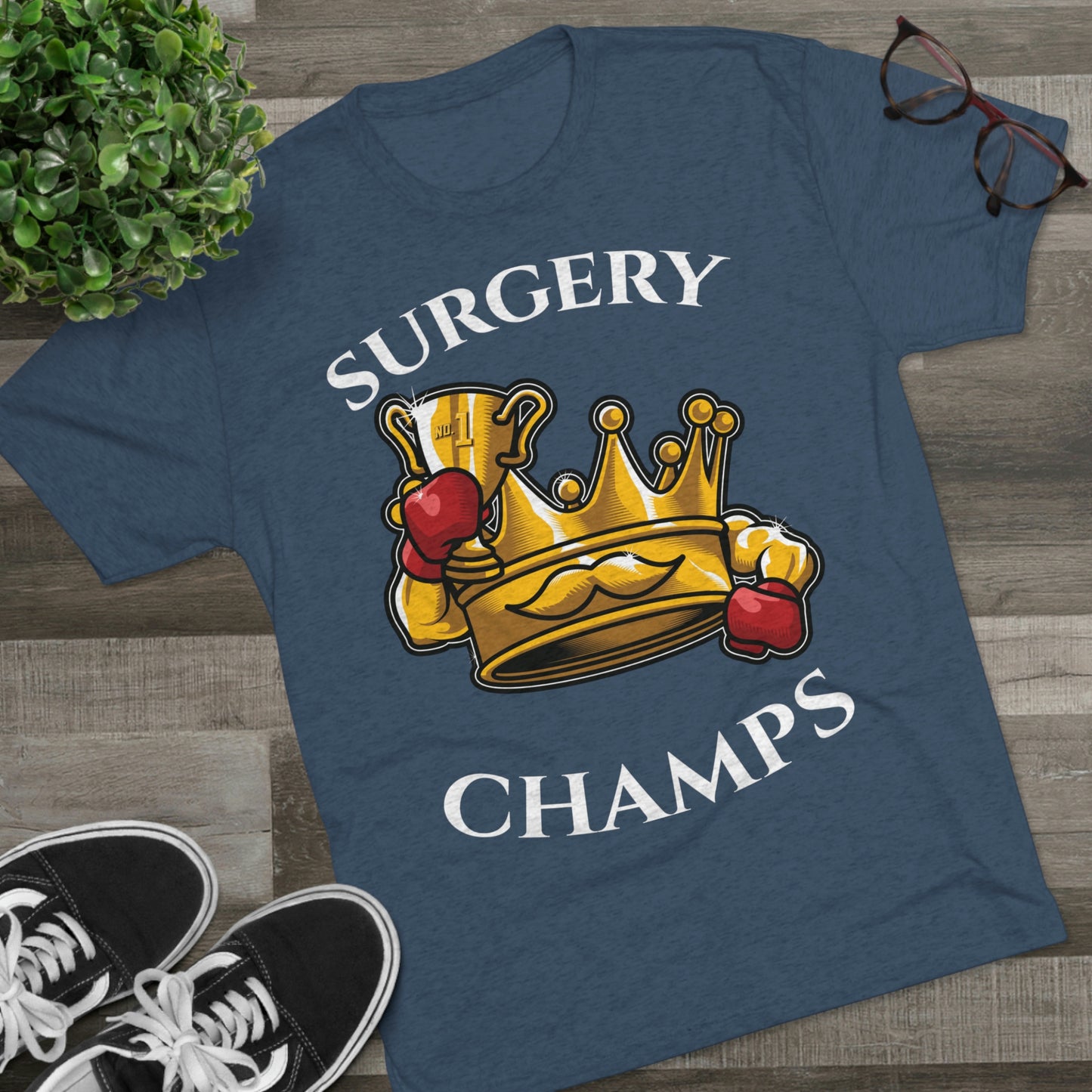 SURGERY CHAMPS (Alternate Logo) - PREMIUM SOFT - Unisex Tri-Blend Crew Tee (Next Level 6010)
