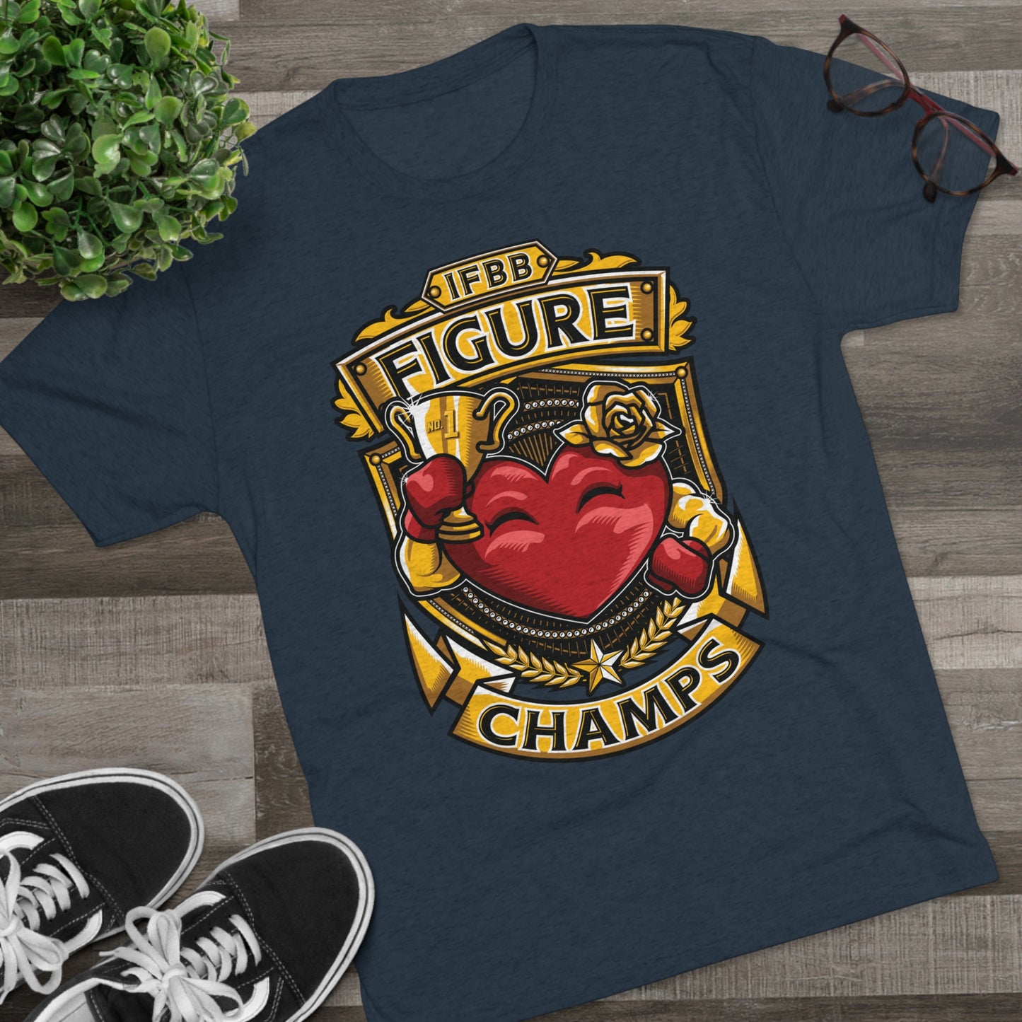 IFBB FIGURE CHAMPS  - PREMIUM SOFT - Unisex Tri-Blend Crew Tee (Next Level 6010)