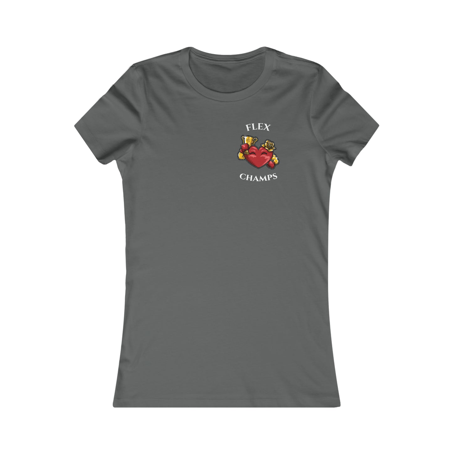 FLEX CHAMPS! (Small Front Logo) - Women's Favorite Tee (Bella+Canvas)