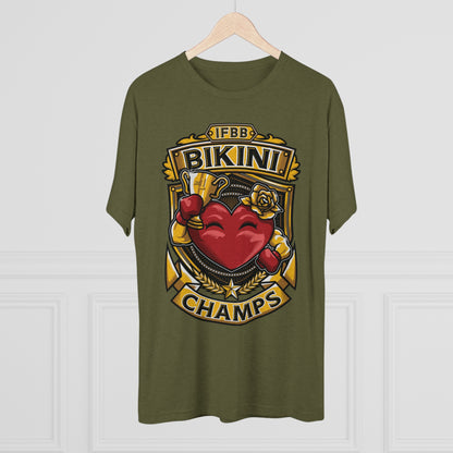 IFBB BIKINI CHAMPS  - PREMIUM SOFT - Unisex Tri-Blend Crew Tee (Next Level 6010)