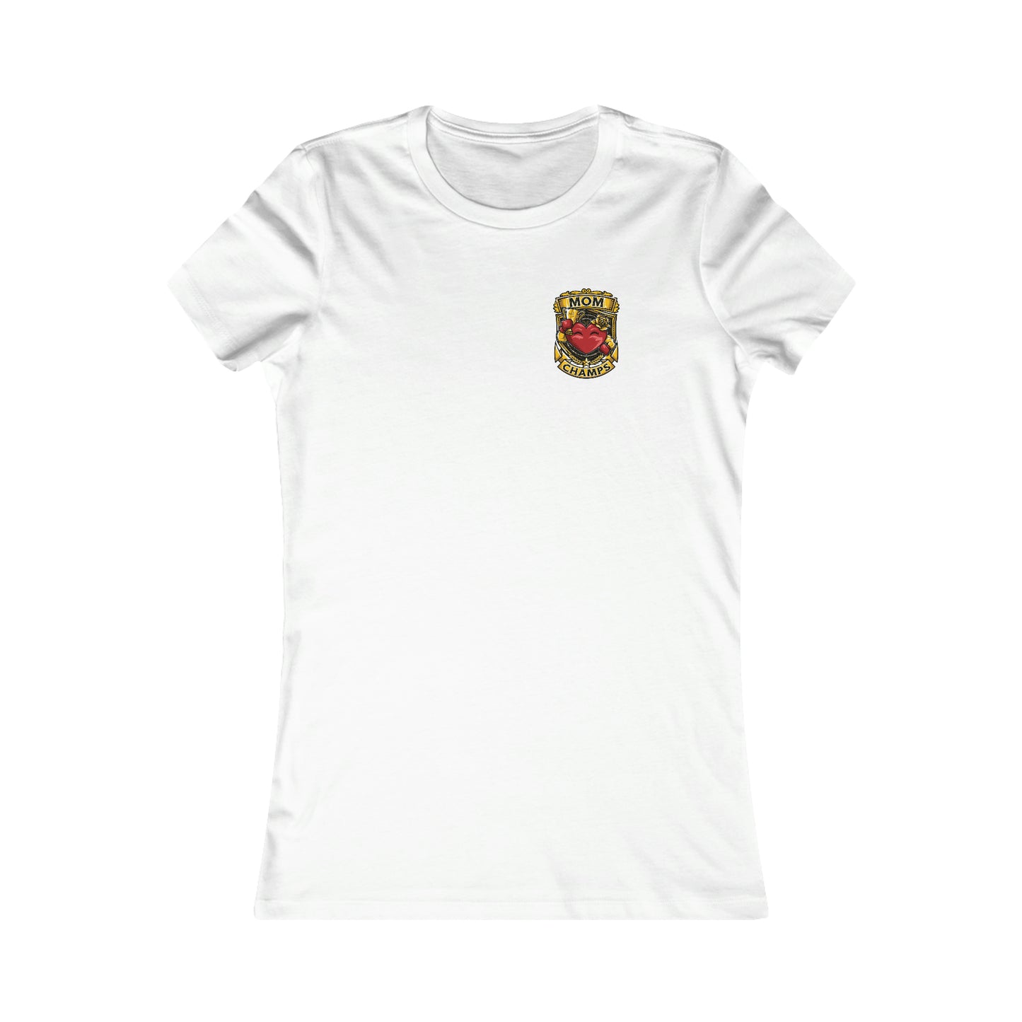Mom Champs! (Small Front Logo) - Women's Favorite Tee (Bella+Canvas)