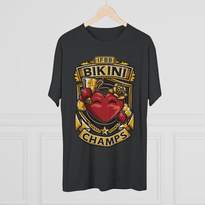 IFBB BIKINI CHAMPS  - PREMIUM SOFT - Unisex Tri-Blend Crew Tee (Next Level 6010)