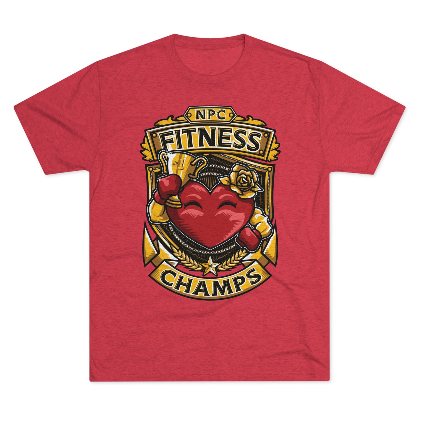 NPC FITNESS CHAMPS  - PREMIUM SOFT - Unisex Tri-Blend Crew Tee (Next Level 6010)