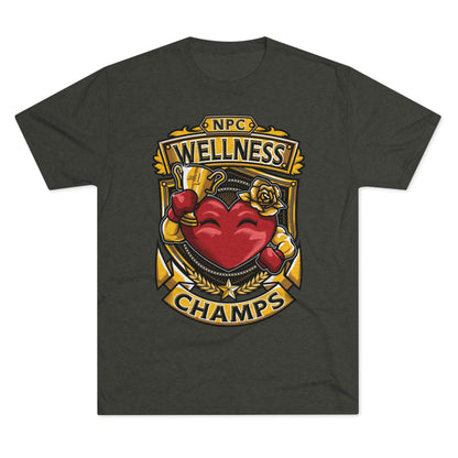 NPC WELLNESS CHAMPS  - PREMIUM SOFT - Unisex Tri-Blend Crew Tee (Next Level 6010)
