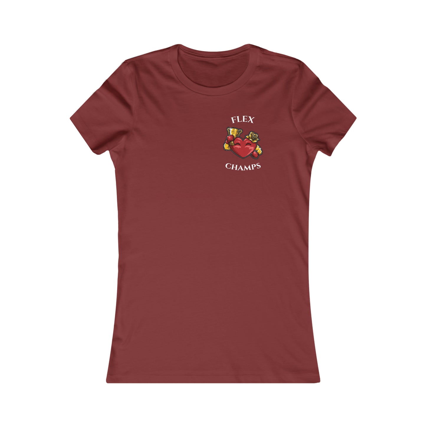 FLEX CHAMPS! (Small Front Logo) - Women's Favorite Tee (Bella+Canvas)