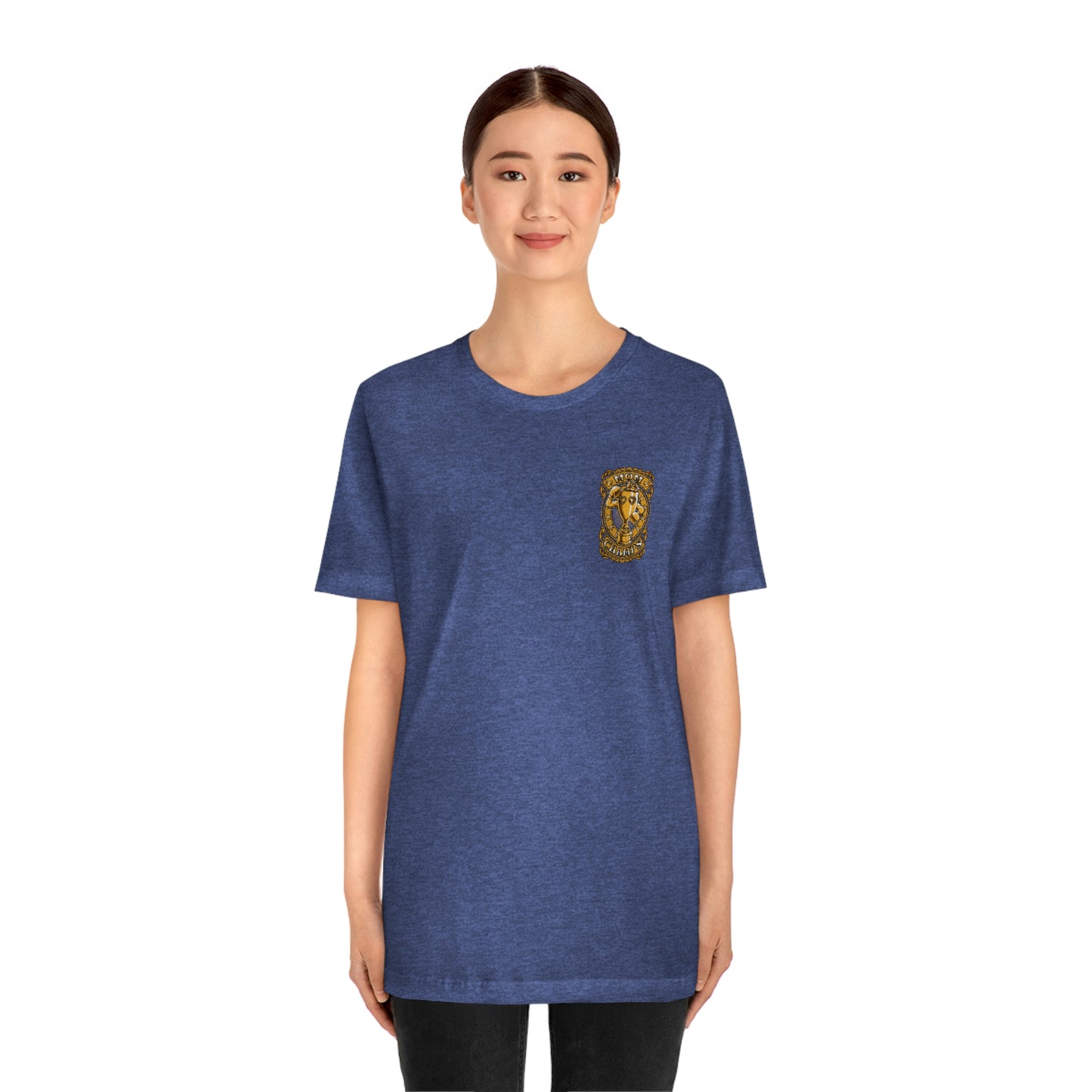Mom Champs (Gold -Front & Back)! Unisex Jersey Short Sleeve Tee (Bella+Canvas)