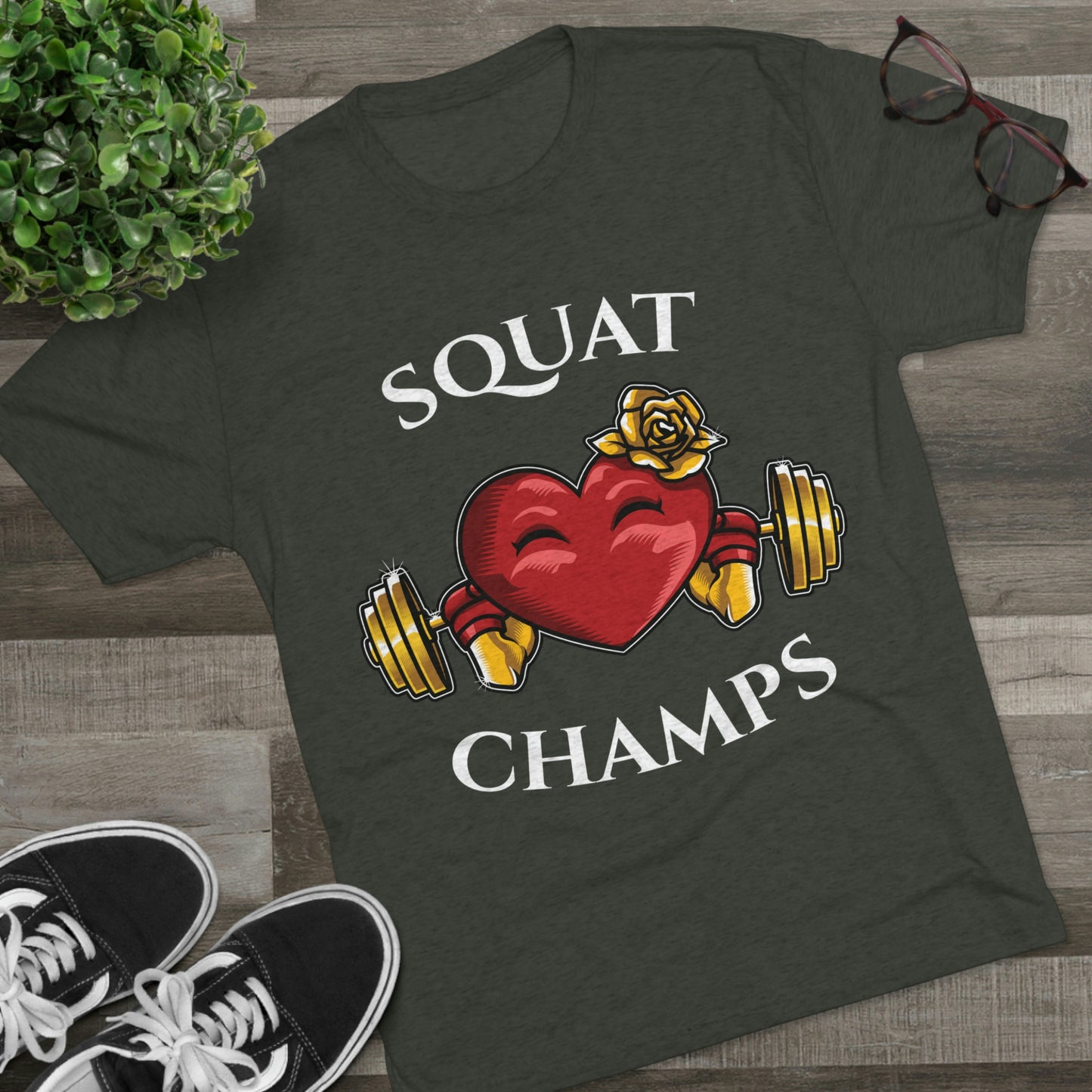 SQUAT CHAMPS -  PREMIUM SOFT - Unisex Tri-Blend Crew Tee (Next Level 6010)