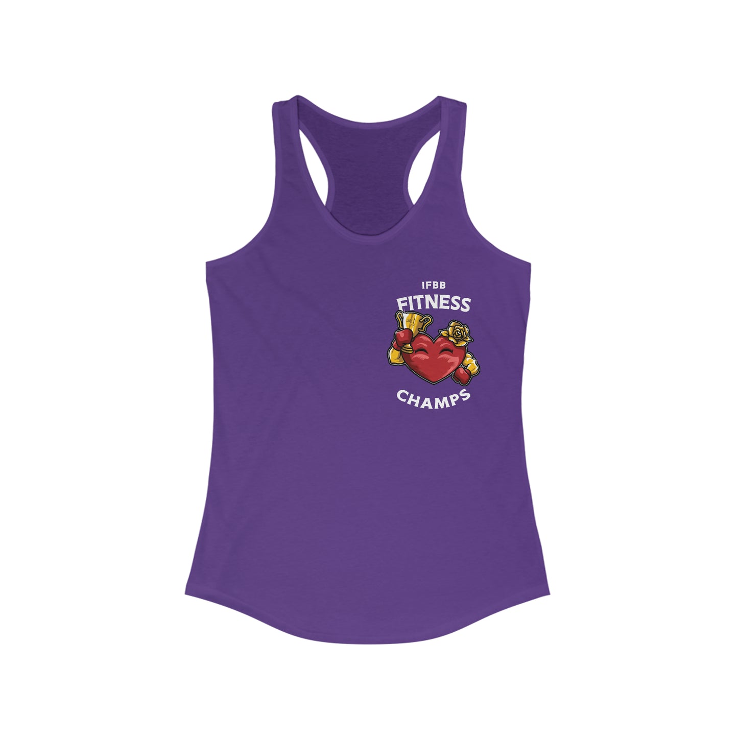IFBB FITNESS CHAMPS (Small Logo) - Women's Ideal Racerback Tank