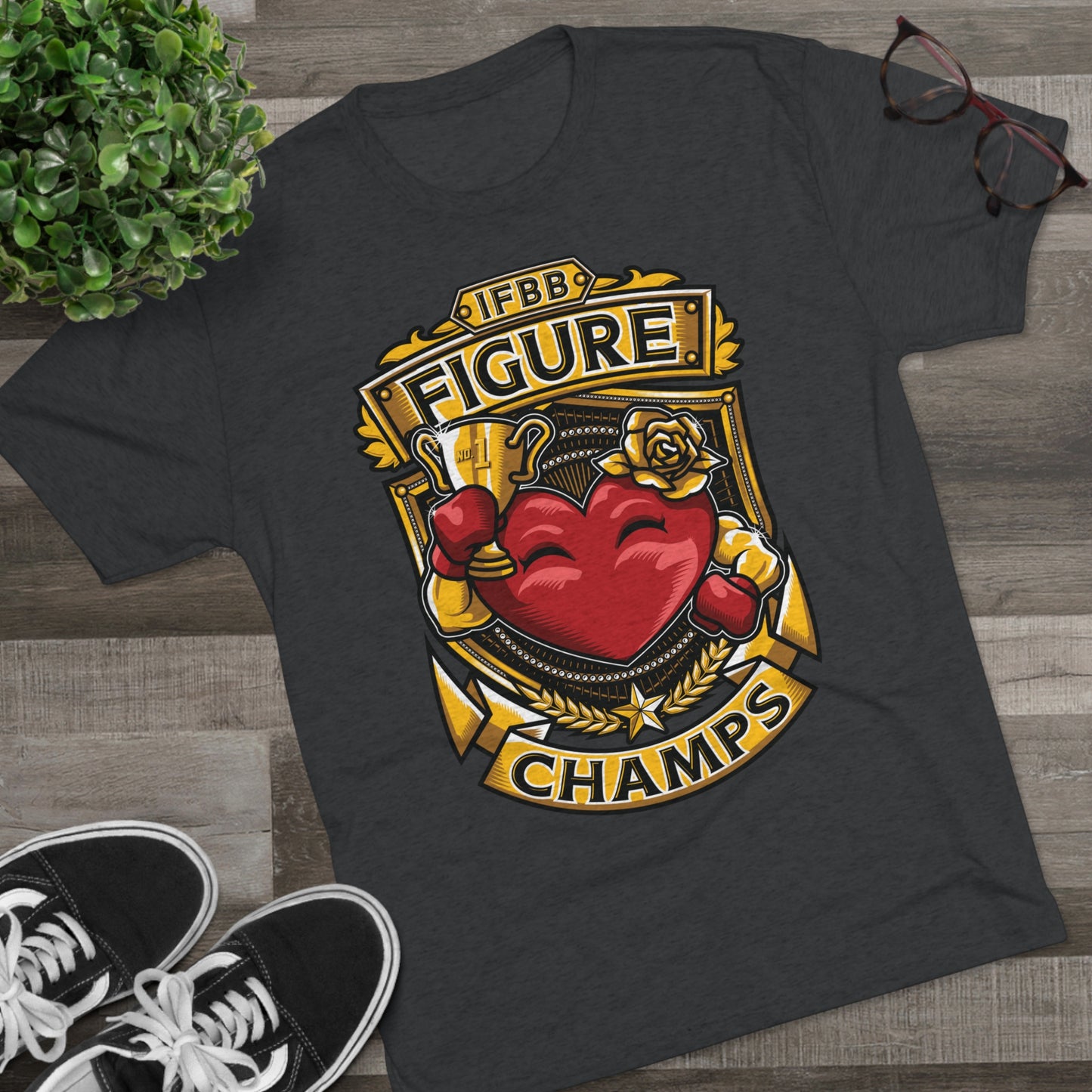 IFBB FIGURE CHAMPS  - PREMIUM SOFT - Unisex Tri-Blend Crew Tee (Next Level 6010)