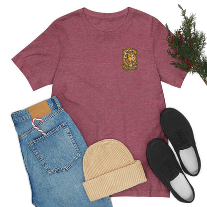 Mom Champs (Gold -Front & Back)! Unisex Jersey Short Sleeve Tee (Bella+Canvas)