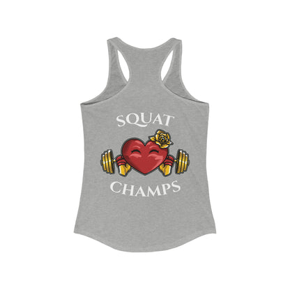 SQUAT CHAMPS (Back design) - Women's Ideal Racerback Tank
