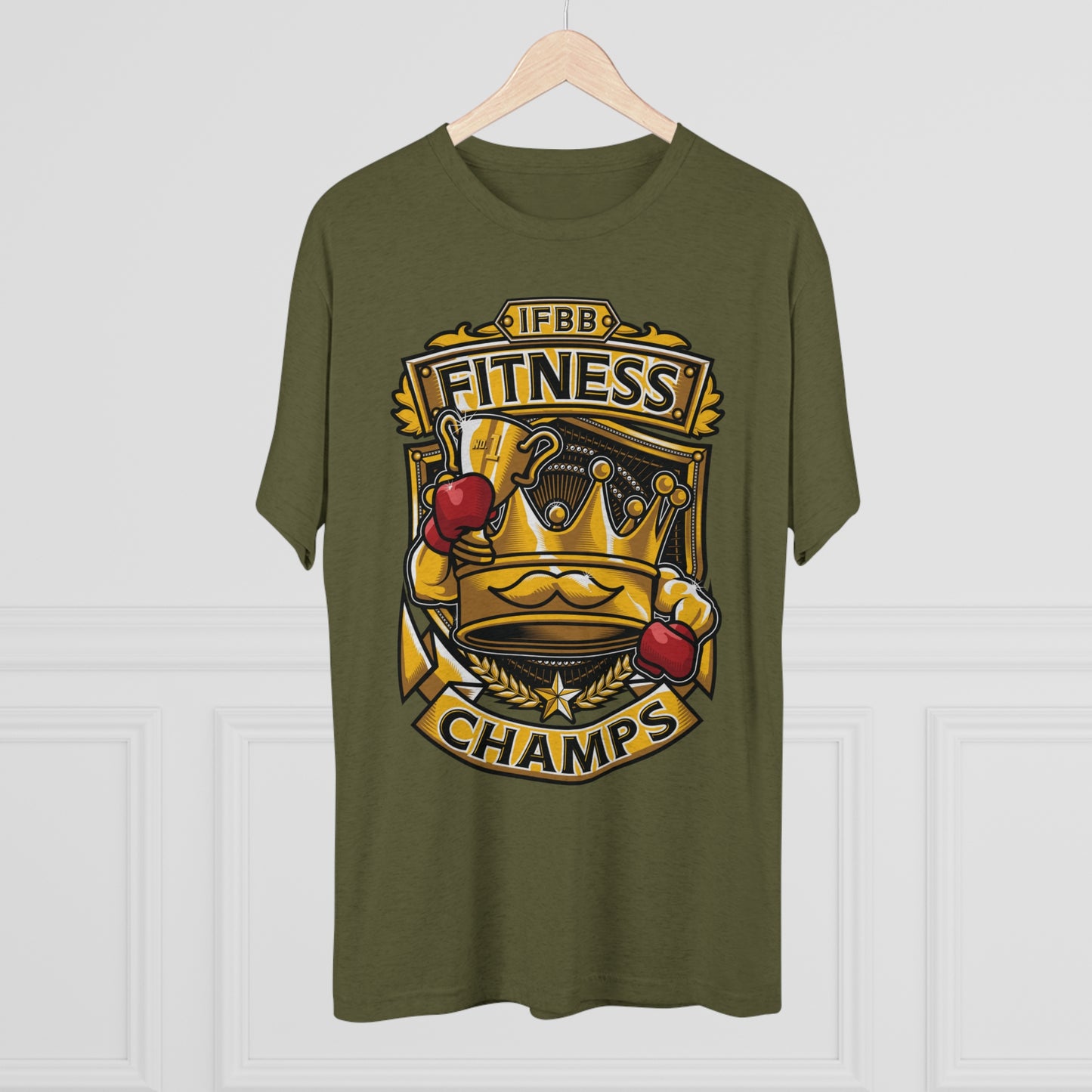 IFBB FITNESS CHAMPS  - PREMIUM SOFT - Unisex Tri-Blend Crew Tee (Next Level 6010)