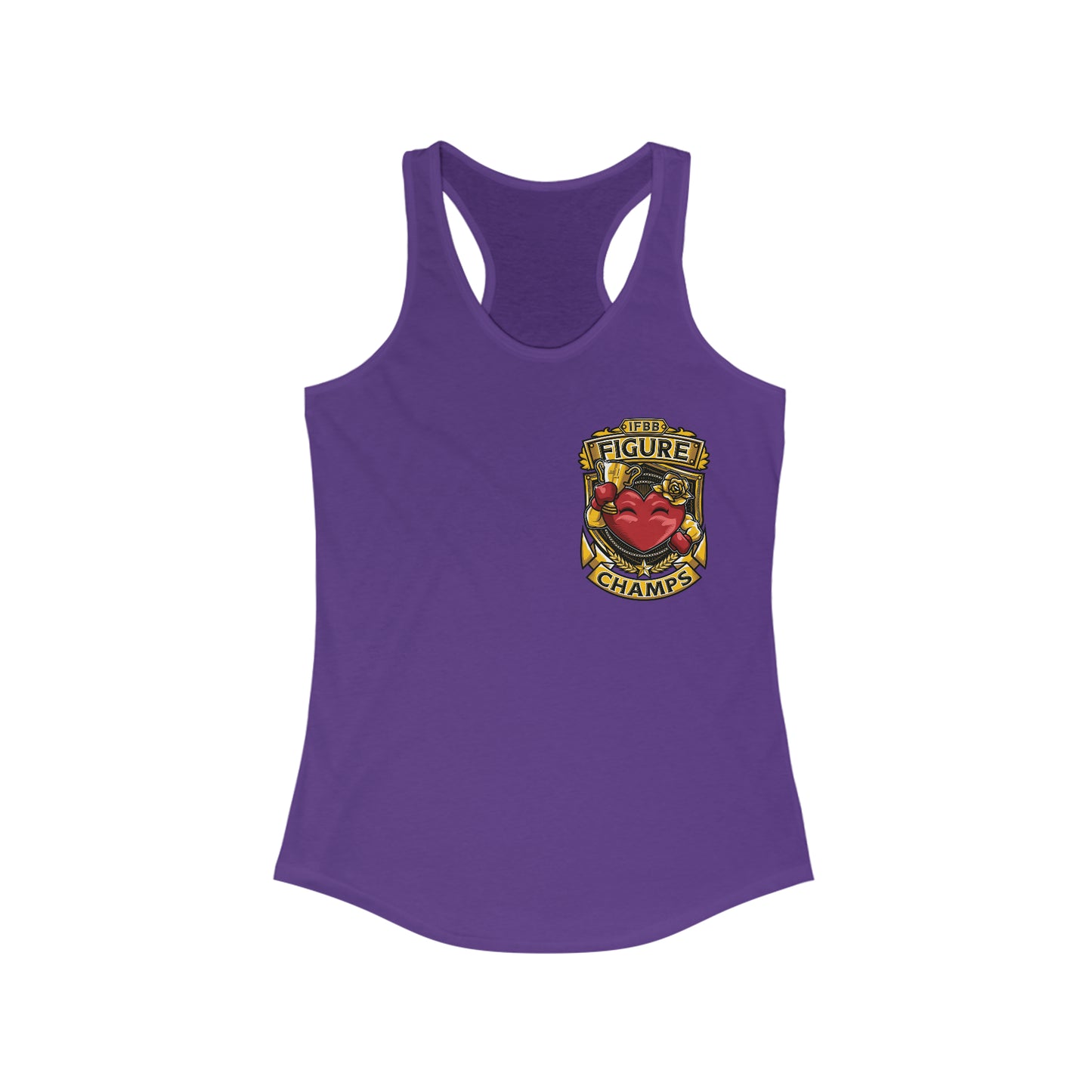 IFBB FIGURE CHAMPS (Small Logo) - Women's Ideal Racerback Tank