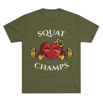 SQUAT CHAMPS -  PREMIUM SOFT - Unisex Tri-Blend Crew Tee (Next Level 6010)