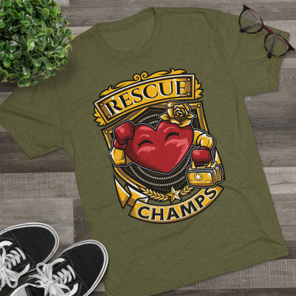RESCUE CHAMPS  - PREMIUM SOFT - Unisex Tri-Blend Crew Tee (Next Level 6010)