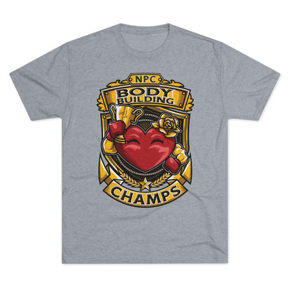 NPC BODY BUILDING CHAMPS  - PREMIUM SOFT - Unisex Tri-Blend Crew Tee (Next Level 6010)