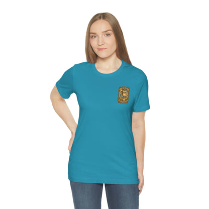 Mom Champs (Gold -Front & Back)! Unisex Jersey Short Sleeve Tee (Bella+Canvas)