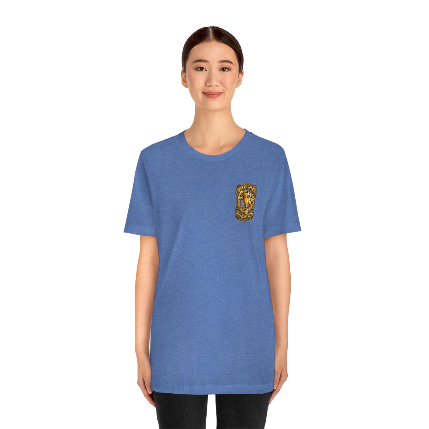 Mom Champs (Gold -Front & Back)! Unisex Jersey Short Sleeve Tee (Bella+Canvas)