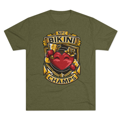 NPC BIKINI CHAMPS  - PREMIUM SOFT - Unisex Tri-Blend Crew Tee (Next Level 6010)