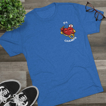 PA CHAMPS (Small Logo) - PREMIUM SOFT - Unisex Tri-Blend Crew Tee (Next Level 6010)