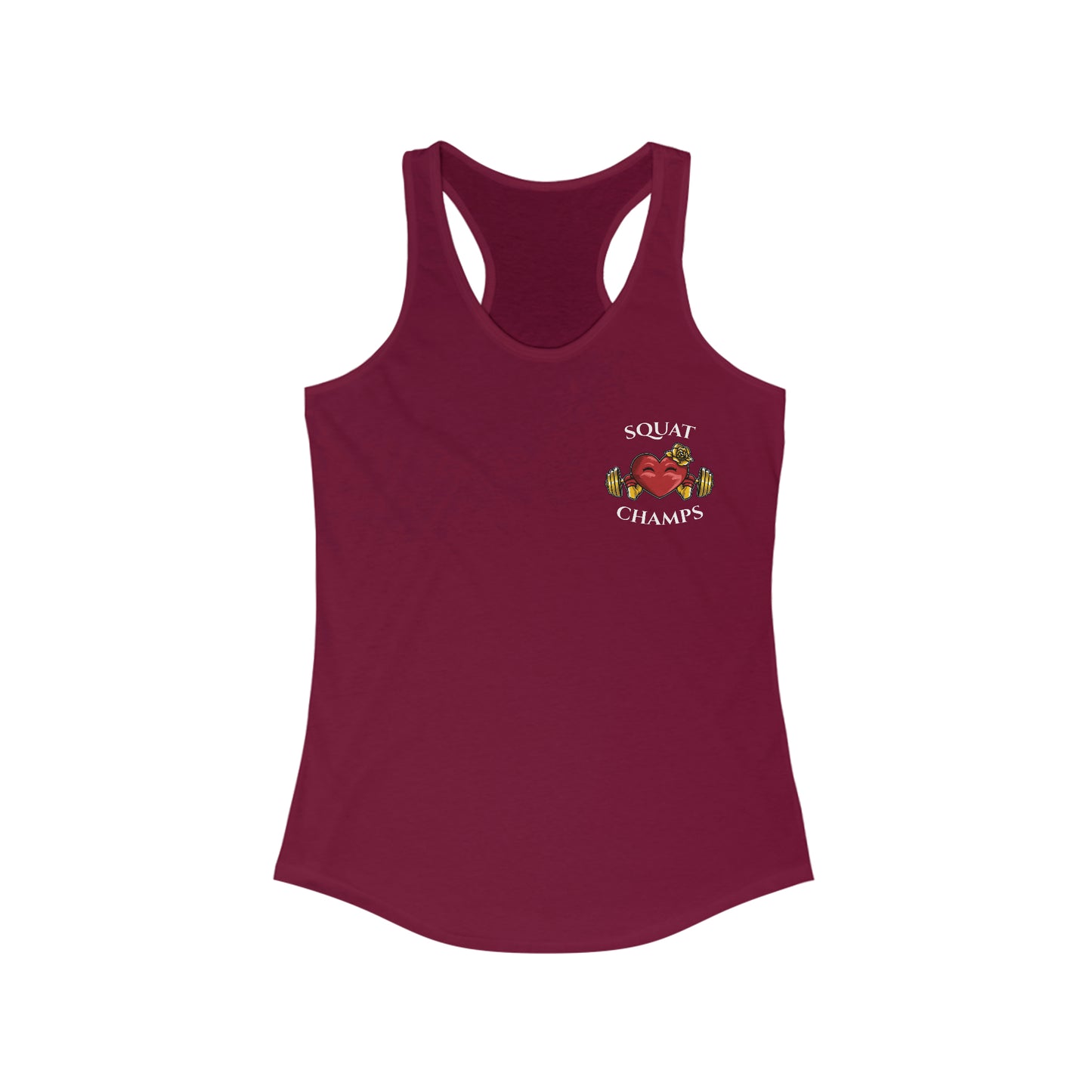 SQUAT CHAMPS (Small Logo) - Women's Ideal Racerback Tank