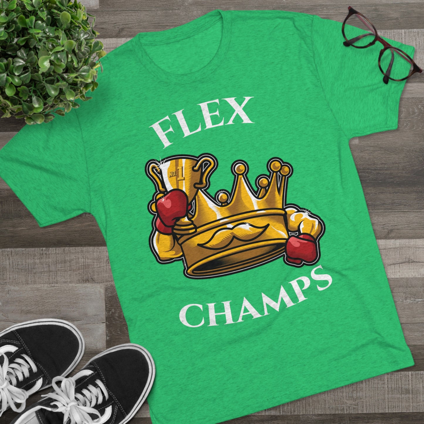 FLEX CHAMPS - PREMIUM SOFT - Unisex Tri-Blend Crew Tee (Next Level 6010)