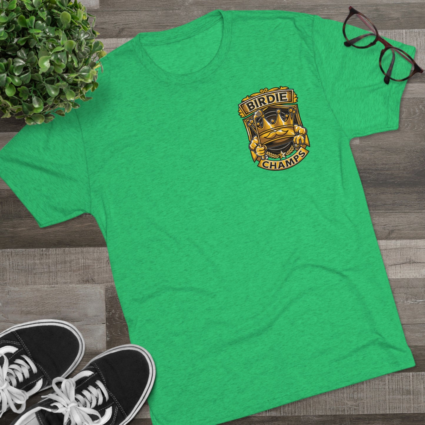 BIRDIE CHAMPS (Small Logo) - PREMIUM SOFT - Unisex Tri-Blend Crew Tee (Next Level 6010)