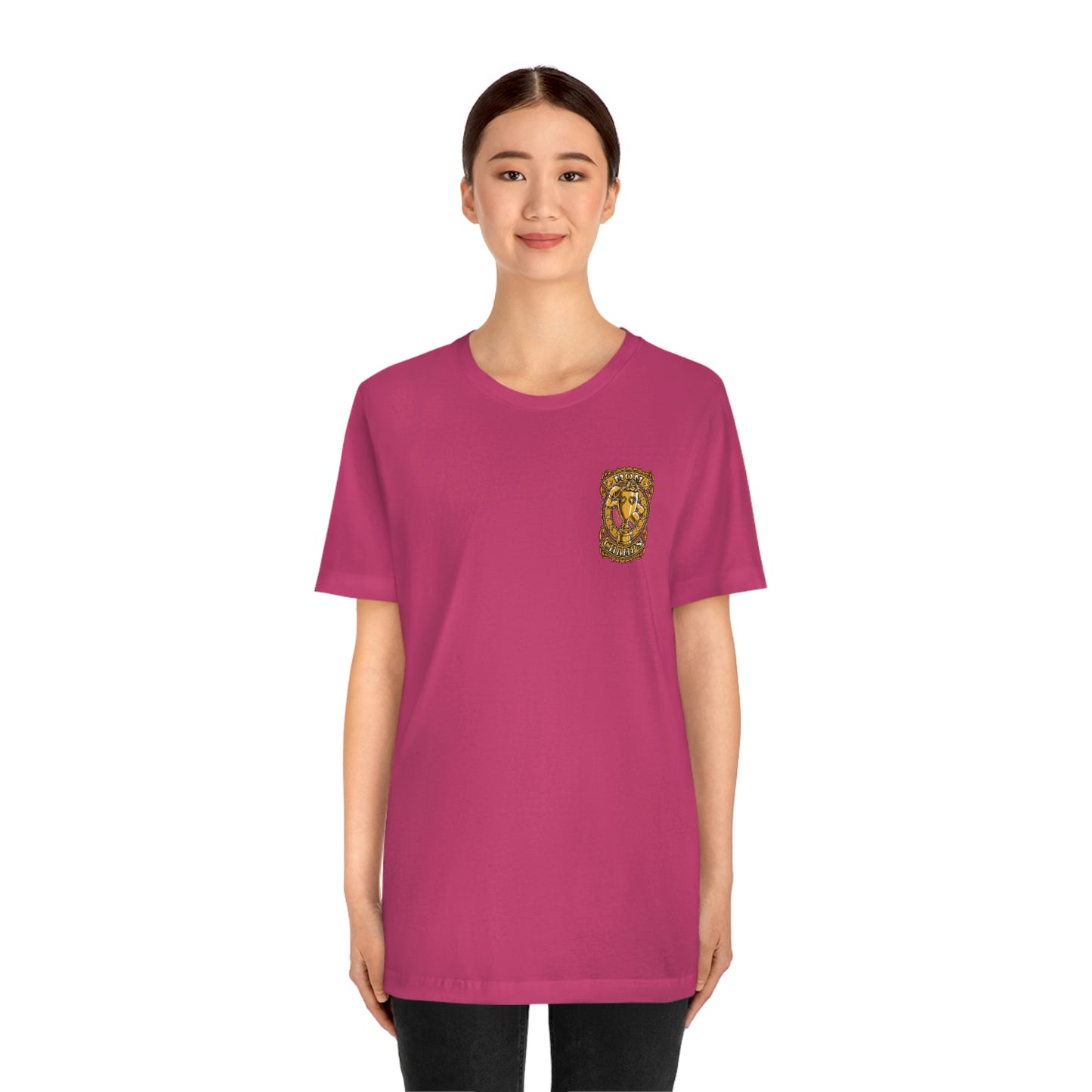 Mom Champs (Gold -Front & Back)! Unisex Jersey Short Sleeve Tee (Bella+Canvas)