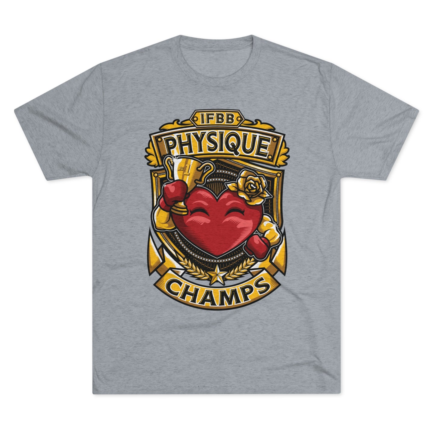 IFBB PHYSIQUE CHAMPS  - PREMIUM SOFT - Unisex Tri-Blend Crew Tee (Next Level 6010)