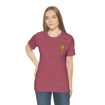 Mom Champs (Gold -Front & Back)! Unisex Jersey Short Sleeve Tee (Bella+Canvas)